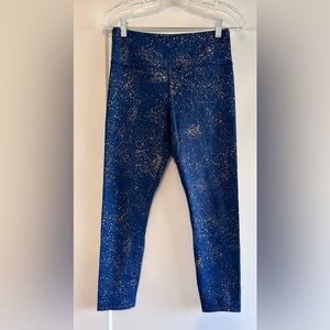 Zyia ankle 7/8 Leggings Navy and Gold